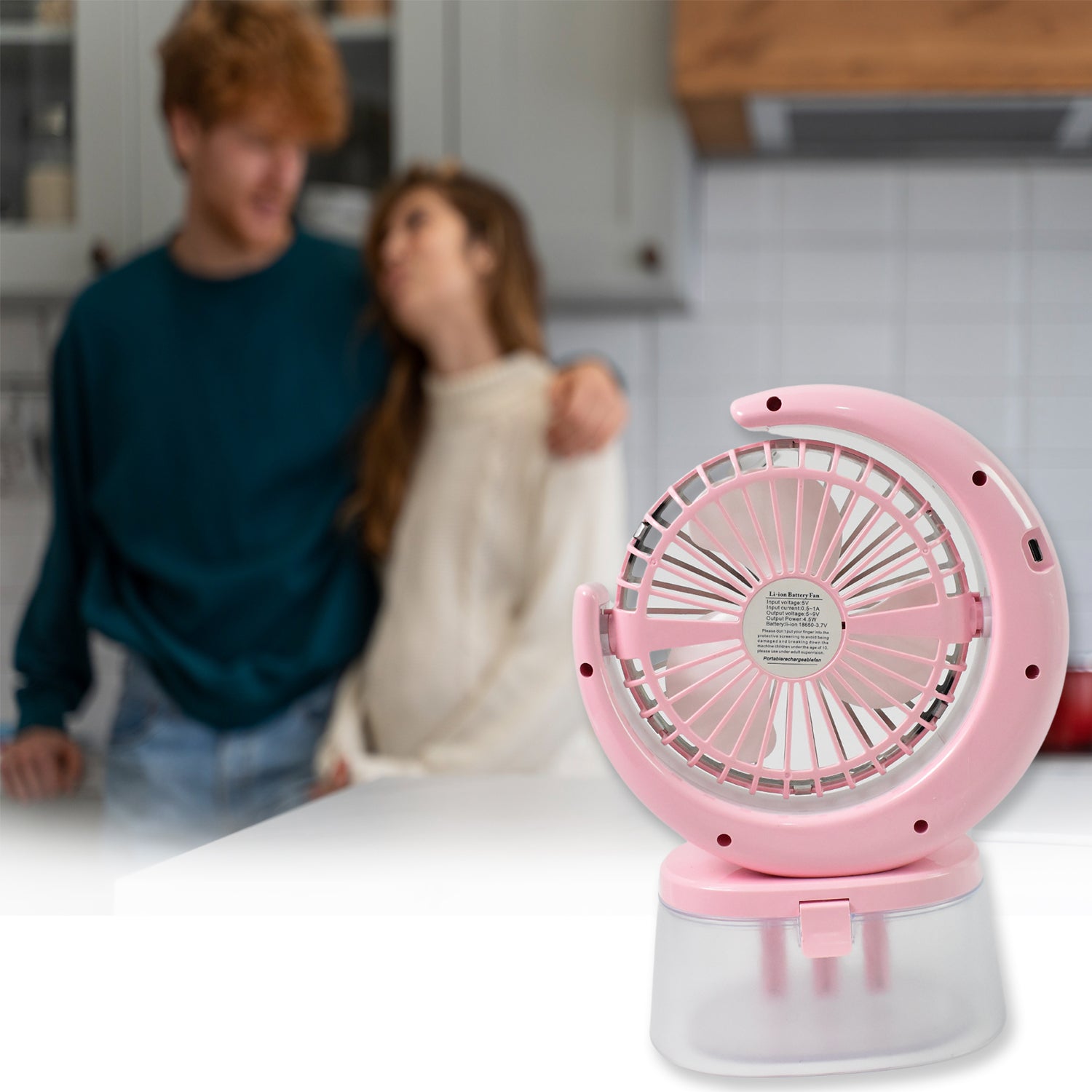 Desktop Fan - Camping Fan With Led Light Portable Humidifying Fan (1 Pc  Plug  Play Fan) Desktop Fan - Camping Fan With Led Light Portable Humidifying Fan (1 Pc  Plug  Play Fan)